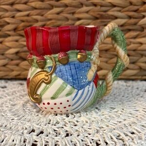 Vintage Colorful Ceramic Christmas Stocking Mug